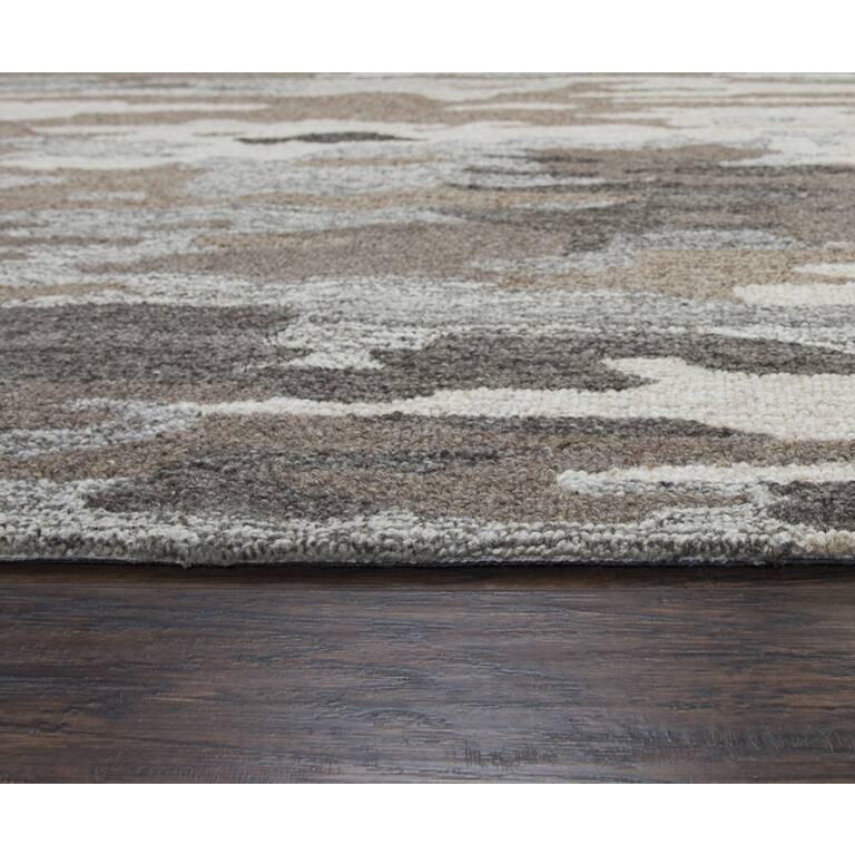 Alora Decor Makalu Collection Brown Abstract Rug