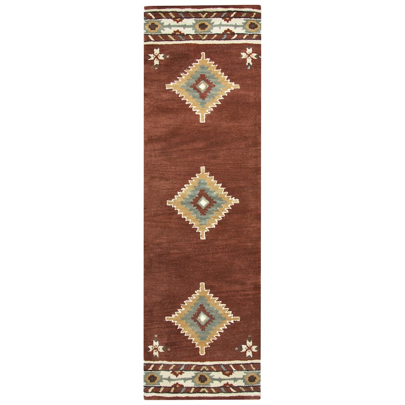 Alora Decor Ryder Brown, Tan, and Grey Hand-tufted Wool Rug