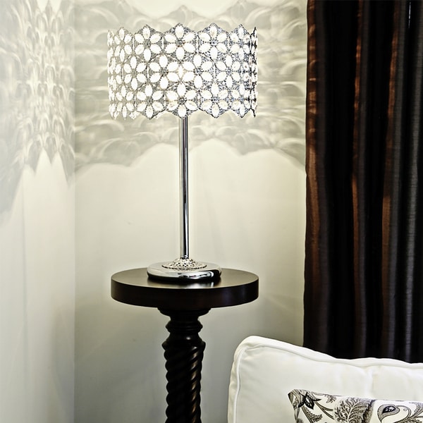 Poetic Wanderlust by Tracy Porter 23-inch High Fairlea Jeweled Chrome Table Lamp