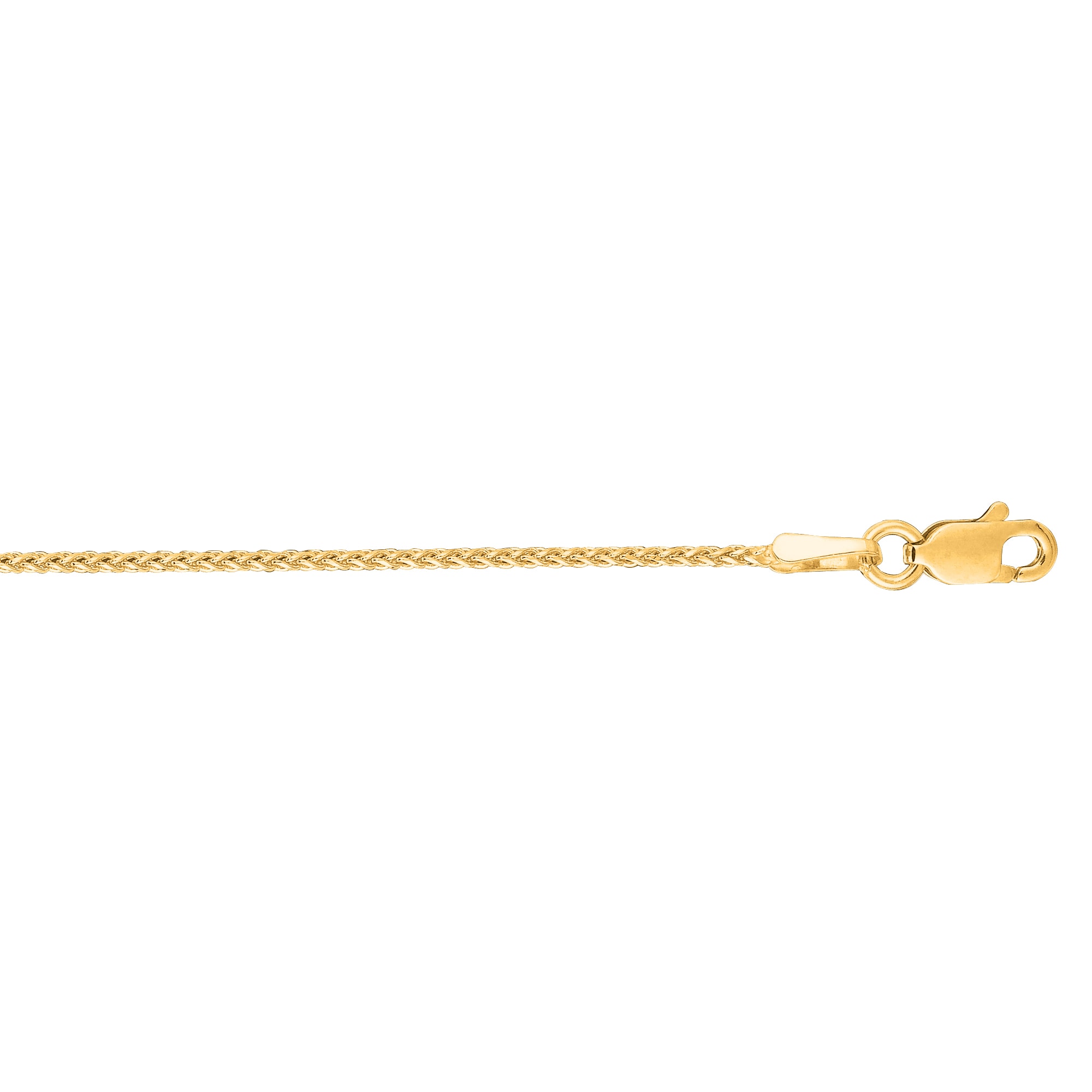 14K PINK GOLD 1.0MM ROUND CABLE LINK PENDANT CHAIN NECKLACE