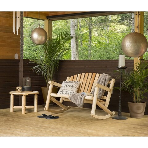 Bestar White Cedar Settee Rocker and Coffee Table Set