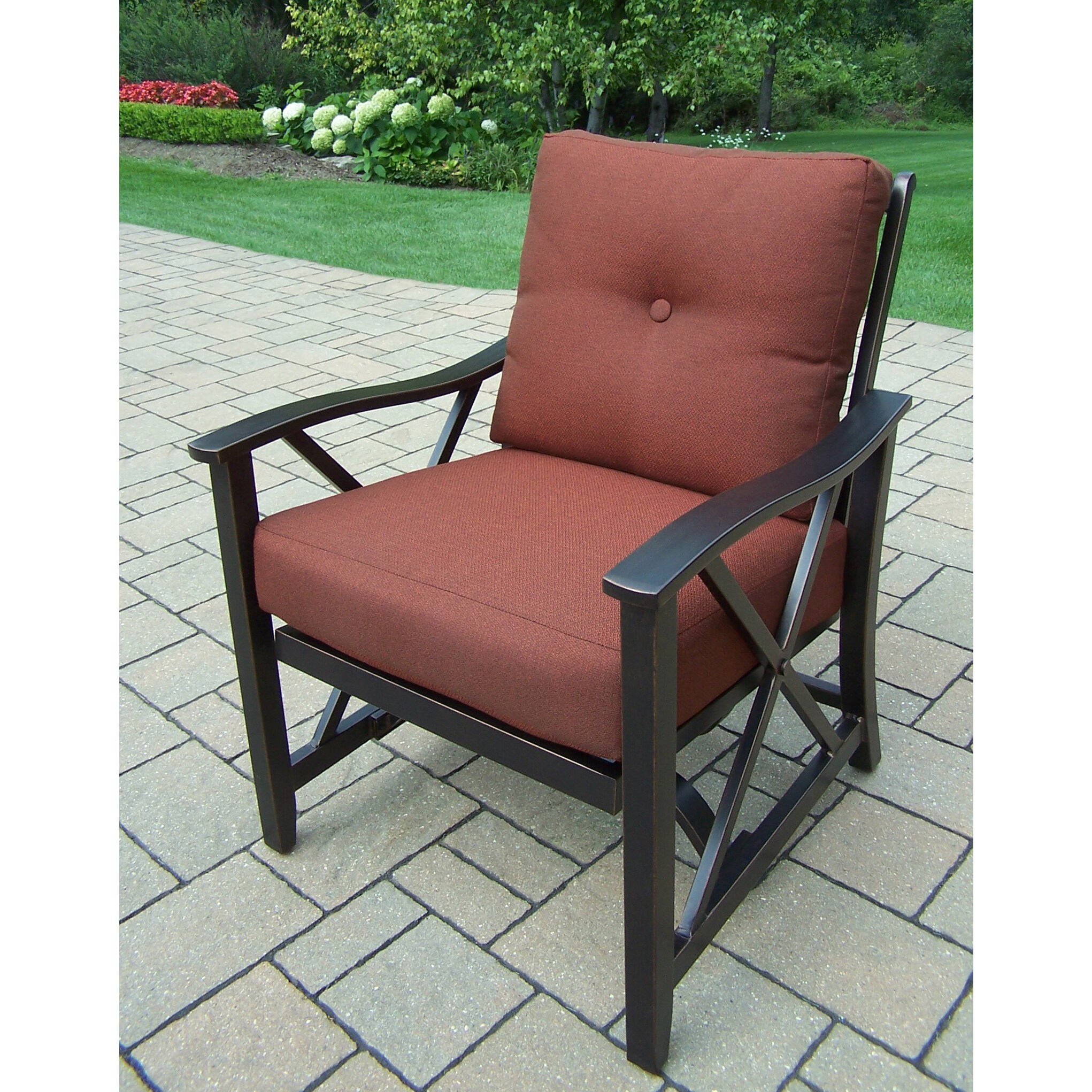 Shop Marana 44 Inch Square Gas Firepit Table Set With Four Red