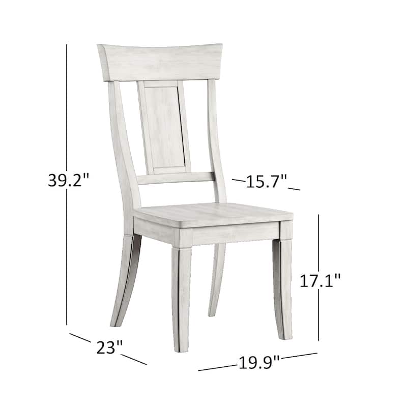 Eleanor Oak Farmhouse Trestle Base 5-Piece Dining Set - Panel Back by iNSPIRE Q Classic