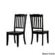 preview thumbnail 16 of 16, Eleanor Oak Farmhouse Trestle Base 5-Piece Dining Set - Slat Back by iNSPIRE Q Classic Antique Black Chairs