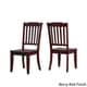 preview thumbnail 15 of 16, Eleanor Oak Farmhouse Trestle Base 5-Piece Dining Set - Slat Back by iNSPIRE Q Classic Berry Red Chairs