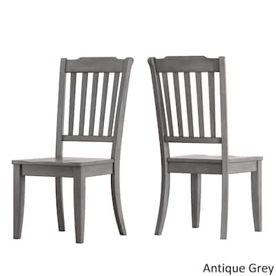 Eleanor Oak Farmhouse Trestle Base 5-Piece Dining Set - Slat Back by iNSPIRE Q Classic
