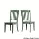preview thumbnail 5 of 16, Eleanor Oak Farmhouse Trestle Base 5-Piece Dining Set - Slat Back by iNSPIRE Q Classic