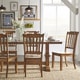 preview thumbnail 2 of 16, Eleanor Oak Farmhouse Trestle Base 5-Piece Dining Set - Slat Back by iNSPIRE Q Classic