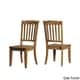 preview thumbnail 4 of 16, Eleanor Oak Farmhouse Trestle Base 5-Piece Dining Set - Slat Back by iNSPIRE Q Classic Oak Chairs
