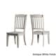 preview thumbnail 17 of 16, Eleanor Oak Farmhouse Trestle Base 5-Piece Dining Set - Slat Back by iNSPIRE Q Classic Antique White Chairs