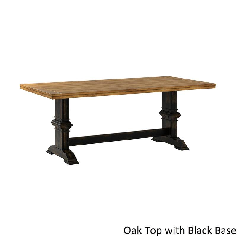 Eleanor Black Farmhouse Trestle Base X Back 5-piece Dining Set by iNSPIRE Q Classic