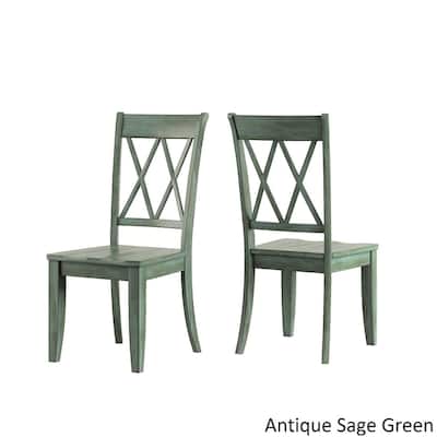 Eleanor Black Farmhouse Trestle Base X Back 5-piece Dining Set by iNSPIRE Q Classic