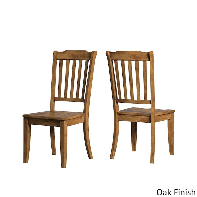 Eleanor Black Farmhouse Trestle Base Slat Back 5-piece Dining Set by iNSPIRE Q Classic - Antique Black Table - Oak Chairs