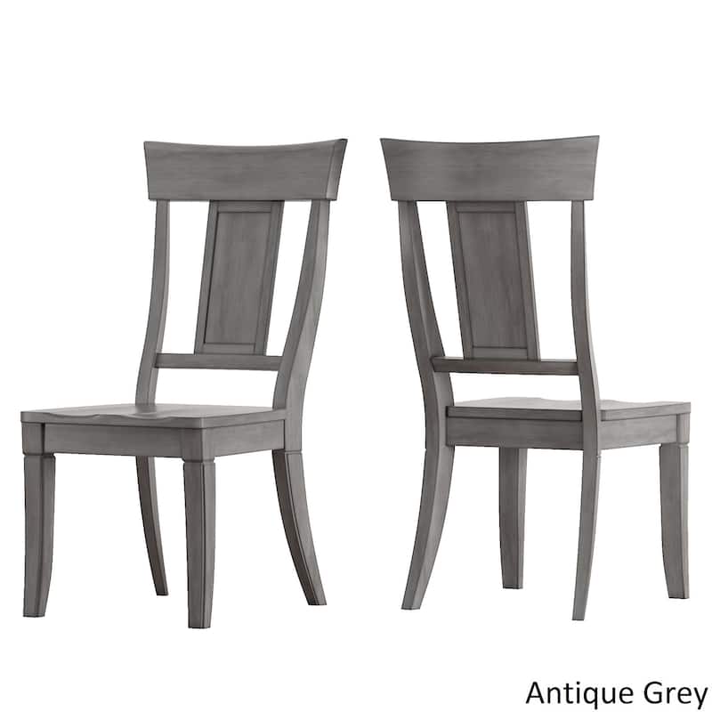 Eleanor Antique White Farmhouse Trestle Base 5-Piece Dining Set - Panel Back by iNSPIRE Q Classic