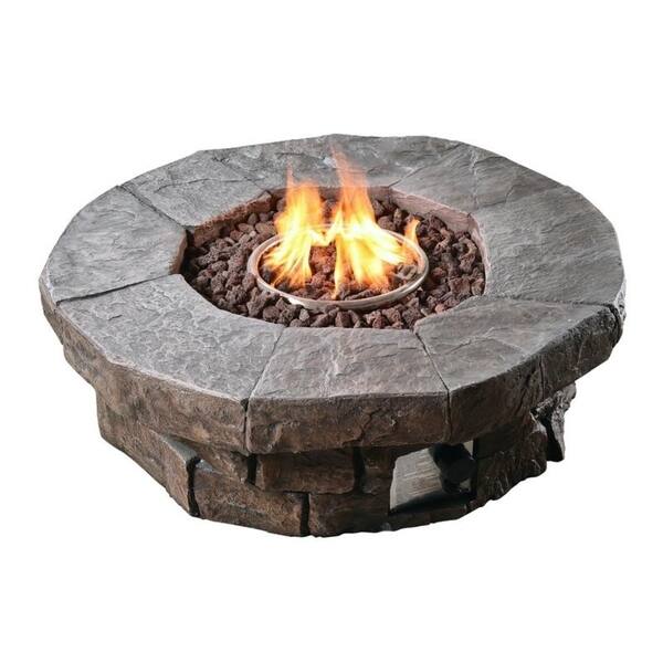Peaktop Round Propane Gas Outdoor Fire Pit 14691493 Peaktop Round Propane Gas Outdoor