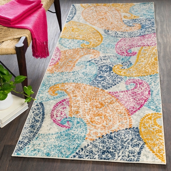 Rhiey Paisley Hallway Rug - 2'7" x 7'3" Runner. Opens flyout.