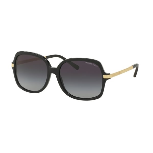 Michael Kors Women's MK2024 316011 57 Square Metal Plastic Black Grey Sunglasses