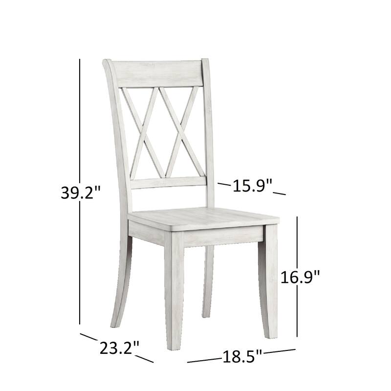 Eleanor Berry Red Farmhouse Trestle Base 6-Piece Dining Set - X Back by iNSPIRE Q Classic