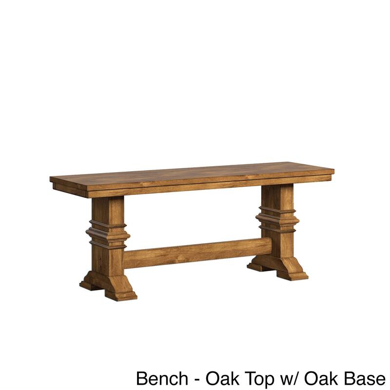 Eleanor Berry Red Farmhouse Trestle Base 6-Piece Dining Set - X Back by iNSPIRE Q Classic