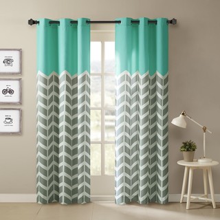 Intelligent Design Rayna Chevron Printed Grommet Top Curtain Panel Pair
Free Shipping On