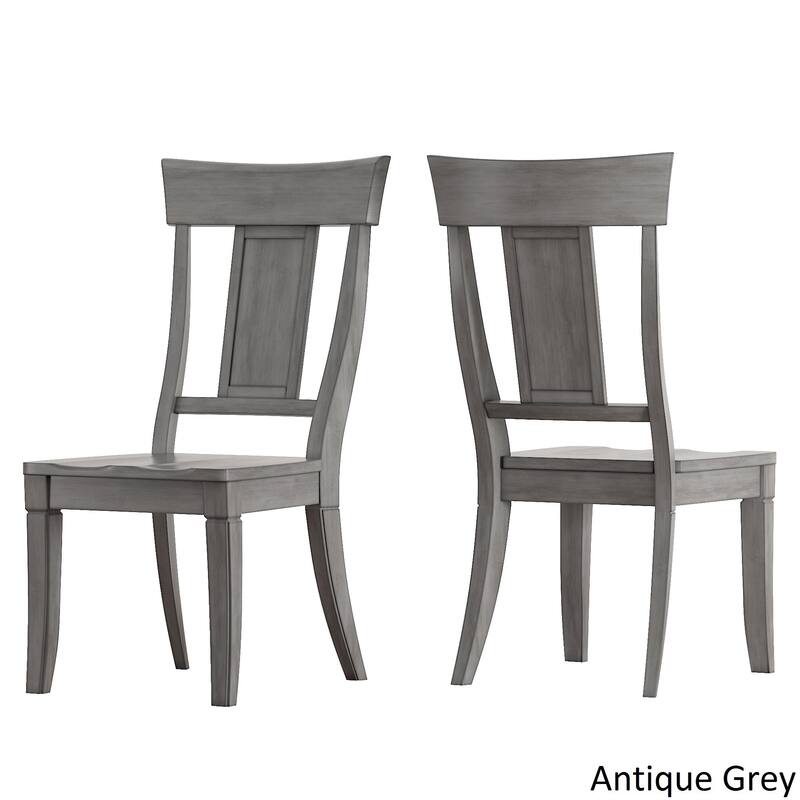 Eleanor Sage Green Farmhouse Trestle Base Panel Back 6-piece Dining Set by iNSPIRE Q Classic - Antique Grey Chairs and Bench