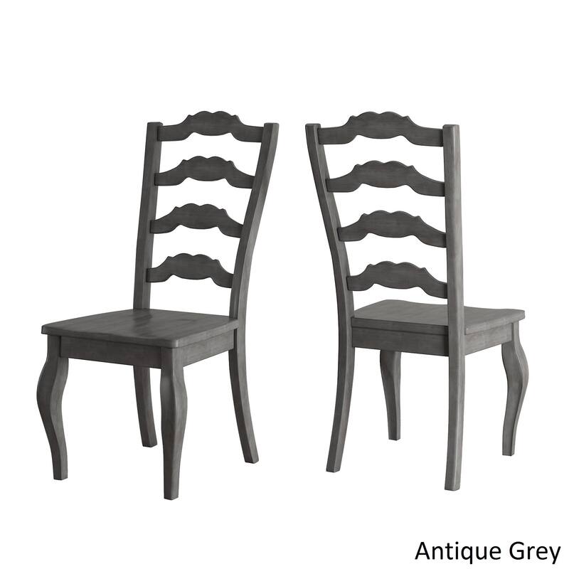 Eleanor Sage Green Farmhouse Trestle Base French Ladder 6-piece Dining Set by iNSPIRE Q Classic - Antique Sage Green Table - Antique Grey Chairs and Bench