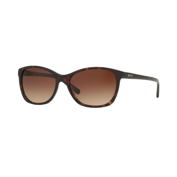 DY4093 370213 DKNY Women/'s Dark Tortoise Cat-Eye Sunglasses w// Gradient Lens