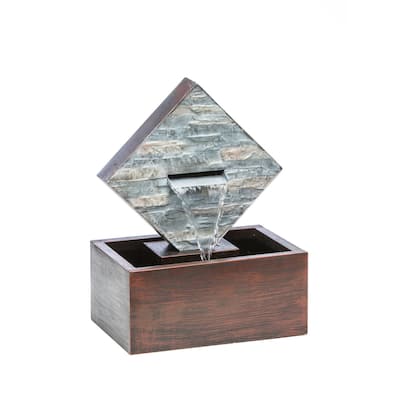 Alfresco Home Riverside Resin Fountain With Submersible Pump
