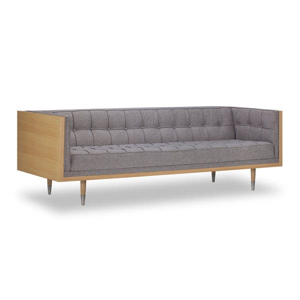 Shop Kardiel Woodrow Box Midcentury Modern Twill Sofa Overstock 14693162 Urban Pebble