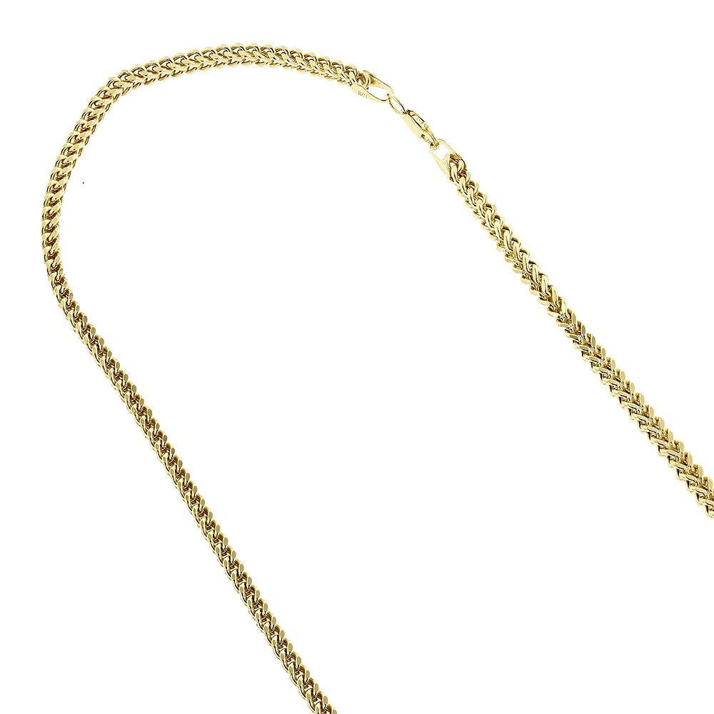 6 7 10, 18 20 or 24 inch 14K Yellow Gold 4.7mm Shiny Puffed Mariner Chain Necklace or Bracelet Bangle for Pendants and Charms with Lobster-Claw Clasp