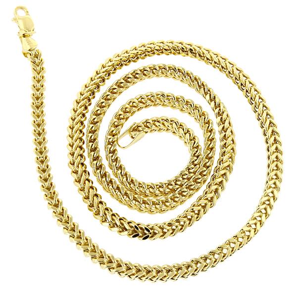 IcedTime 14K White or Yellow Gold 1.5mm Wide Rope Hollow Chain Necklace Lobster Clasp 16,18 or 20 Long 