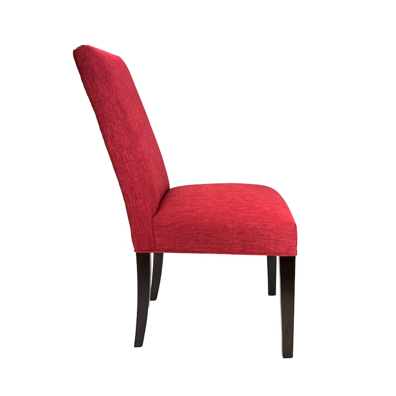 Key Largo Ruby Red Roll-Back Upholstered Dining Chairs (Set of 2)