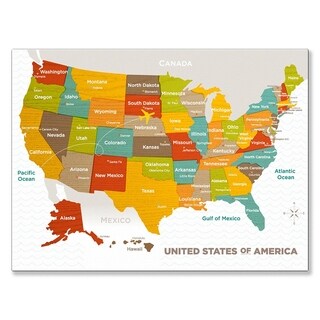Us Map Wall Art oopsy daisy wood grain us map stretched canvas wall art - free Us Map Wall Art oopsy daisy wood grain us map stretched canvas wall art - free