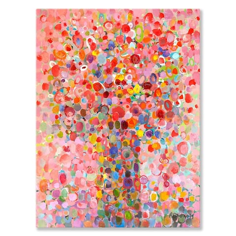 GreenBox 'Floral Bouquet Pink' by Angelo Franco Canvas Wall Art