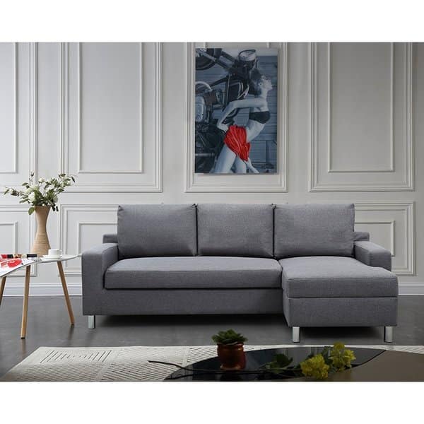 Shop Us Pride Furniture Hampton Linen Fabric Sectional Sofa