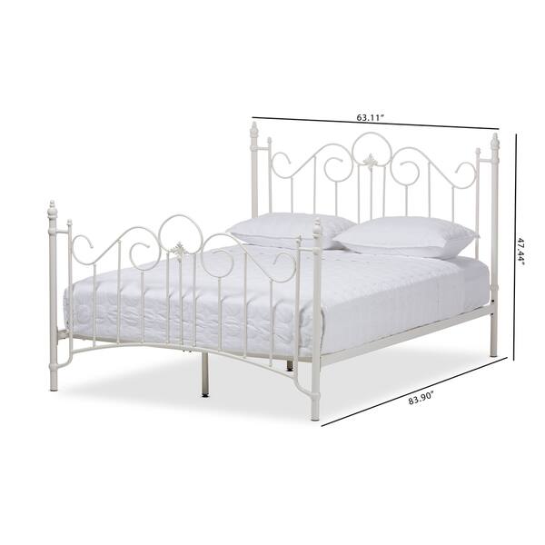 Shop Victorian White Bed By Baxton Studio Free Shipping