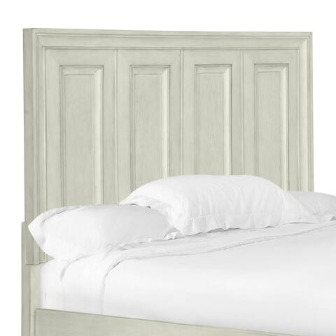 Raelynn Panel Bed King Headboard in Weathered White