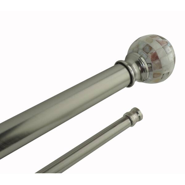 Shop Adjustable Pearl Double Curtain Rod Free Shipping Today