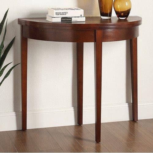 Dark Walnut Wooden Folding Console Table