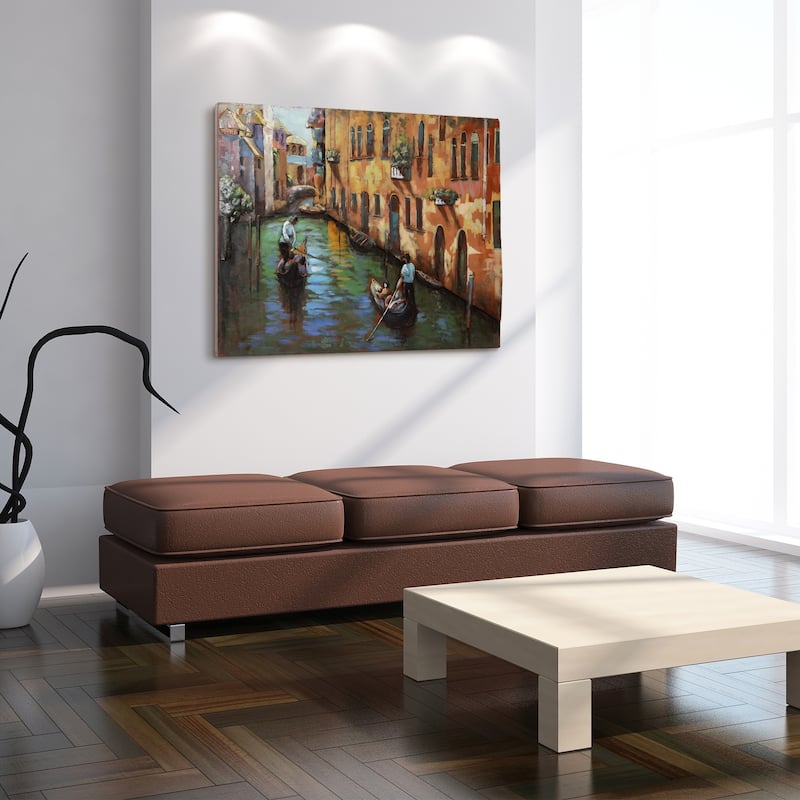 "Venice" Mixed Media Iron Hand Painted Dimensional Wall Art