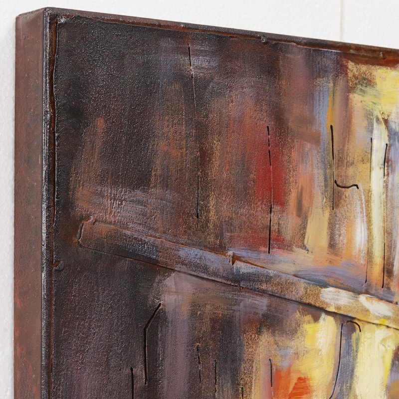 "Tavern" Mixed Media Iron Hand Painted Dimensional Wall Décor