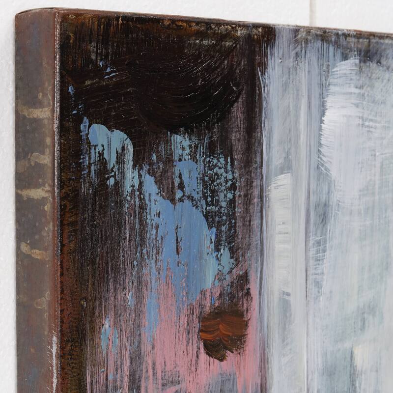 "Paris Rain" Wall Sculpture Mixed Media Iron Hand Painted Dimensional Wall Art