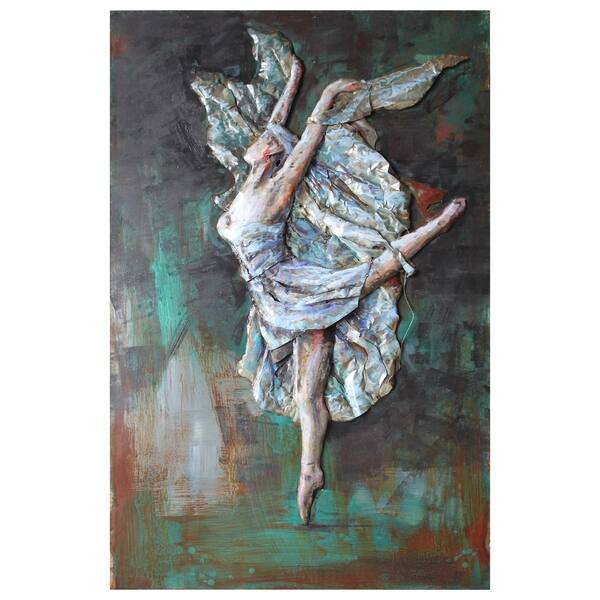 Prima Ballerina Mixed Media Iron Hand Painted Dimensional Wall Art Overstock