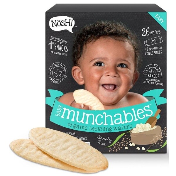 nosh baby munchables organic teething wafers