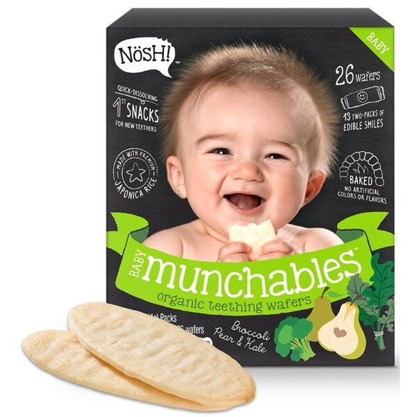 nosh baby munchables teethers organic rice teething wafers