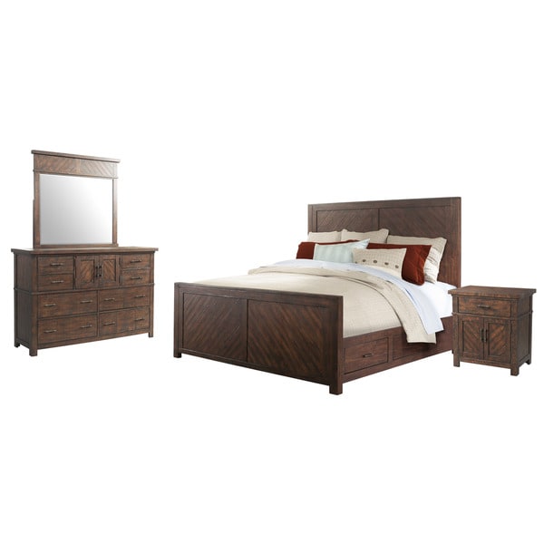 Picket House Furnishings Dex King Platform Storage 4PC Bedroom Set