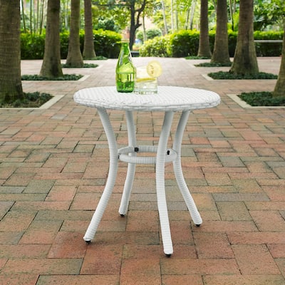 Palm Harbor Outdoor Wicker Round Side Table