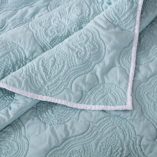 Shop Cameo Aqua Haze Coverlet Quilt Set Overstock 14708841