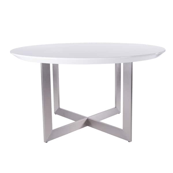 Tosca 54-inch Round Dining Table - White - Bed Bath & Beyond - 14709092