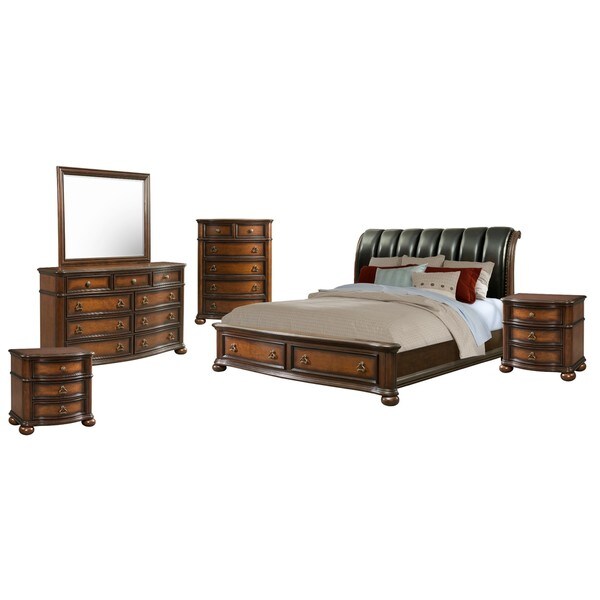 shop picket house furnishings pentos king storage 6pc bedroom set